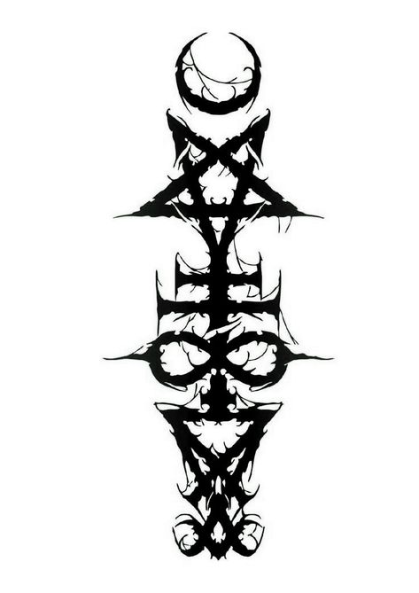 Satanic Drawings Sketches, Satanic Tattoo Ideas, Occult Logo, Satanic Tattoo Design, Gothic Symbols, Pentagram Tattoo, Satanic Tattoos, Dark Lettering, Tattoo Lettering Alphabet