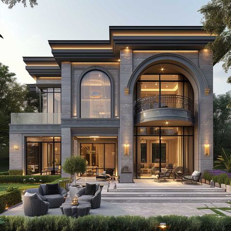 Sophisticated Deep Plum and Silvery Gray Exterior Color Mix • 333+ Images • [ArtFacade] Brown Modern House, Amazing Exterior Homes, Sophisticated House Exterior, Grey Homes, Luxury Small House Design, Dream Life House Exterior, Home Elevations Modern, House Designs Exterior Modern, Home Design Ideas Exterior