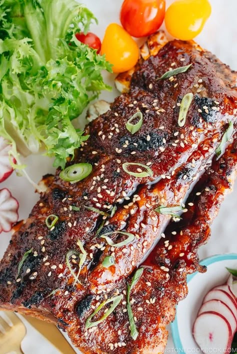 Sticky Asian Ribs, Asian Ribs Recipe, Asian Ribs, Just One Cookbook, Japanese Food Recipes, Asian Pork, Easy Japanese Recipes, Asian Cucumber Salad, Asian Noodle