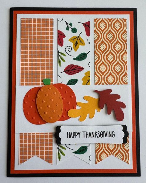 Thanksgiving Stamping Up Cards, Thanks Giving Cards For Kids Diy, Harvest Cards Handmade, Stampinup Thanksgiving Cards, Fall Anniversary Cards Handmade, Stampin Up Gilded Autumn Dsp Cards, Stampin Up Thanksgiving Cards Handmade, Fall Leaves Cards, Stampin Up Thanksgiving Card Ideas