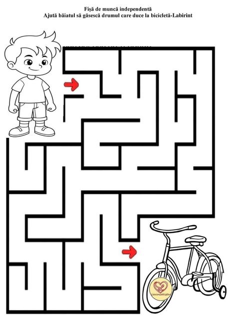 Mazes For Kids Printable, Color Worksheets For Preschool, Fun Worksheets For Kids, Maze Worksheet, School Kids Crafts, Easy Art For Kids, Mazes For Kids, Kids Worksheets Preschool, Free Preschool Worksheets