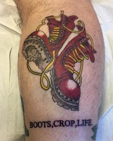 Doc Martin's done by Linzi. #docs #punklife #stomper #docmartin Boots Tattoo, Skin Tattoo, Doc Martin, Piercing Studio, Weird And Wonderful, Skull Tattoo, Tattoo Ideas, Tattoos, Skin