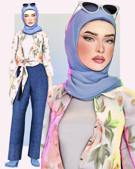 She has 1 outfit  CC folder included!!  How to install:  1. Download custom content folder here  2. Put "Mods" in your "Mods" folder  2. Put "Tray files" in your "Tray" folder  3. Enjoy it ♥  Hope you enjoy  <3  All credits to CC creators! Sims 4 Muslim Cc, Sims 4 Hijab Cc, Sims Cc Folder, Cc Patreon, Hijab Teen, Cc Folder, Sims Clothes, Sims Hair, Hijabi Outfits