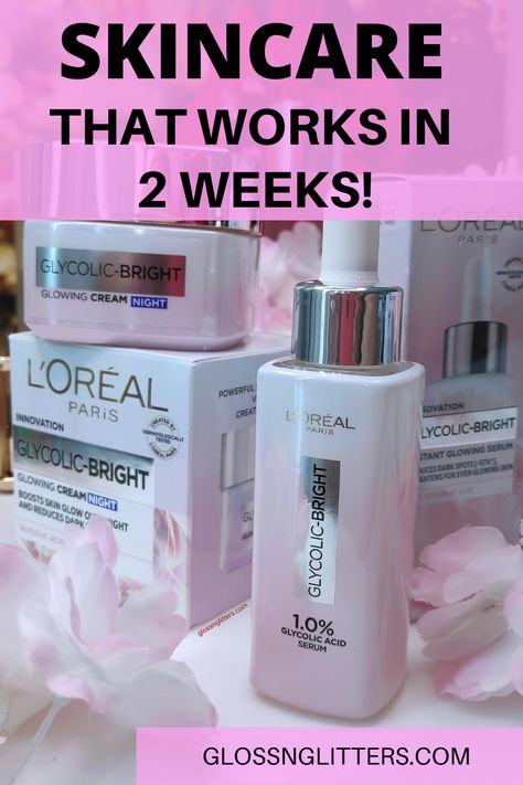 Loreal Glycolic Bright Serum, Loreal Cream, Glowing Cream, Glowing Serum, Skin Care Cream, Bright Skin, Glycolic Acid, Loreal Paris, Night Creams