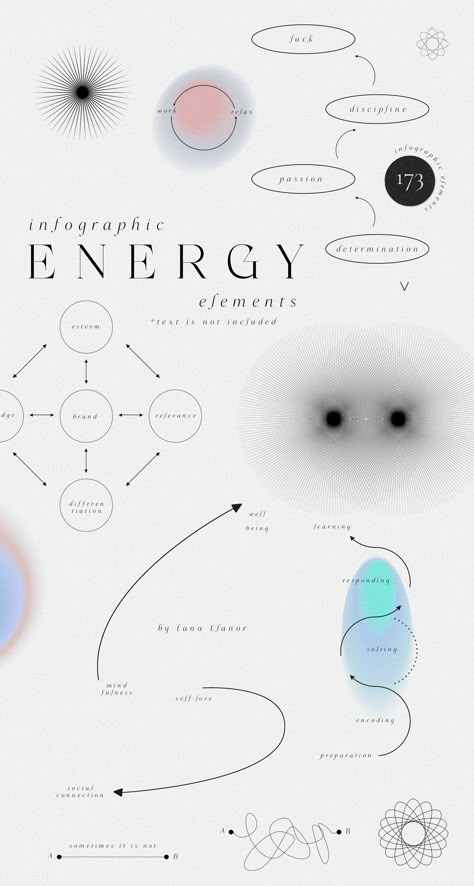 -20% intro! ENERGY gradients by Lana Elanor on @creativemarket Minimalistic Infographic Design, Y2k Infographic Design, Minimalistic Infographic, Abstract Website Design, Minimalist Graphic Design Inspiration, Modern Social Media Design, Gradient Infographic, Modern Infographic Design, Infographic Poster Design