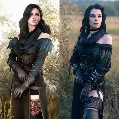 Cosplay vs Character | Artgorn Yennefer Cosplay, Cosplay Diy, Character Ideas, The Witcher, Cosplay Outfits, Halloween Costumes, Collage, Halloween, Pins