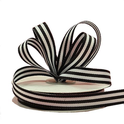 Black & White Striped Grosgrain Ribbon 5/8 by EmeraldCraftAndHobby Bows For Sale, Unique Bows, Black And White Ribbon, Striped Ribbon, Wedding Crafts, Bow Design, Sewing Trim, Fabric Ribbon, Christmas Ribbon