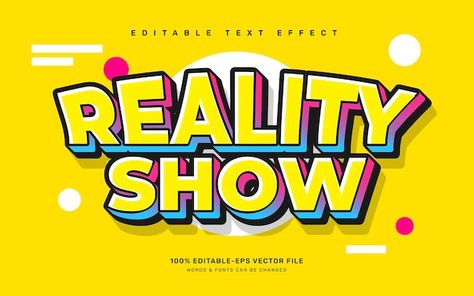 Reality show editable text effect templa... | Premium Vector #Freepik #vector #background #colorful #design #korea Effect Template, Background Colorful, Text Effect, Retro Aesthetic, Colorful Design, Eps Vector, Text Effects, Reality Show, Vector Background