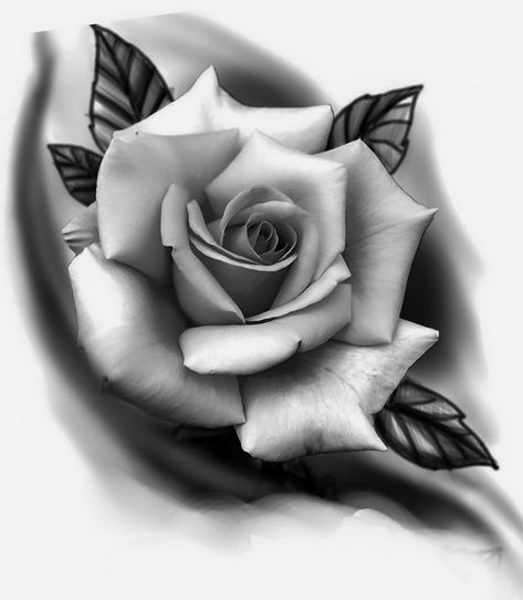 Realistic Drawings Tattoo, Rose Tattoo Design For Men, Rose Tattoo Realistic, Rose Tattoo Stencil, Realistic Flower Tattoo, Realistic Rose Tattoo, Black And Grey Rose, Rose Flower Tattoos, Rose Drawing Tattoo