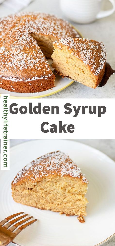 Golden Syrup Cake is soft, moist, and sweet. This cake is so yummy cold or hot. #Goldensyrupcake #sweetcakerecipe #easycake #easydessert Golden Syrup Cake, Moist Sponge Cake, Bbq Party Food, Easy Cake Recipe, Syrup Cake, Butter Milk, Cake Easy, Cake Recipes From Scratch, Best Cake Recipes