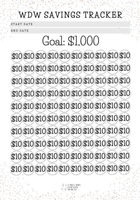 Disney Savings Challenge, Disney Savings Plan, Disney Budget Planner, Printable Savings Tracker, Disney Savings, Disney On A Budget, Vacation Savings, Savings Goals, Thousand Dollars