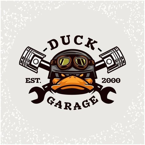 Logo Club Motor, Detailing Logo Design, Angry Duck, Jeep Art, Mechanics Logo, Motor Logo, Vector Animals, Garage Logo, Automotive Detailing