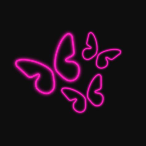 Neon pink asthetic butterflies Y2k Symbols Pink And Black, Y2k Widgets Pink, Neon Butterfly Aesthetic, Pink Neon Widget, Y2k Pink Symbols, Pink Neon Butterfly, Pink Neon App Icons, Dark Pink Widget, Neon Pink Widgets