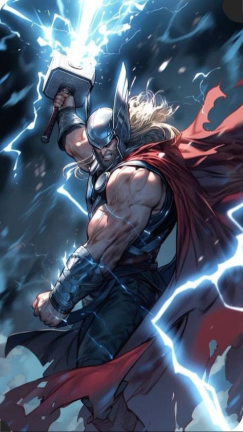 Thor Artwork, Thor Comic Art, Thor Superhero, Superhero Artwork, Thor Art, Marvel Character Design, Thor Comic, Marvel Superheroes Art, Batman Wonder Woman