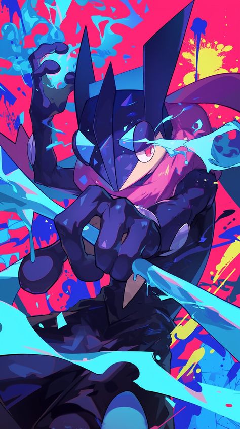 Greninja in the style of Jujutsu Kaisen made by Silverbloom Greninja Pfp, Greninja Wallpaper, Greninja Fanart, Greninja Pokemon, Pokemon Mix, Pokemon Starters, Pokemon Backgrounds, Mega Pokemon, Pokemon Fanart