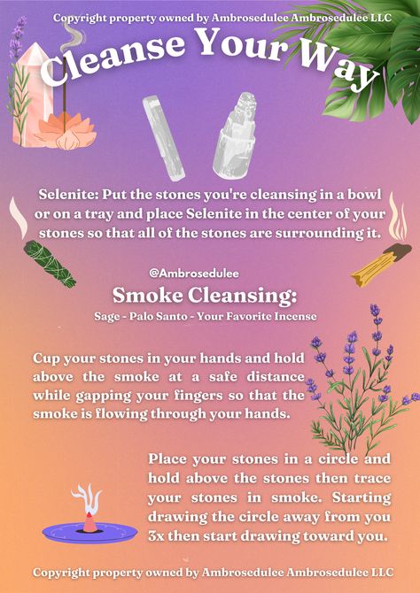 Cleansing Crystals & Stones Using One Of The Many Methods! Remember, You Have Options! #ambrosedulee #awakening #spiritual #cleanse #Crystals #Stones #sage #palosanto How To Cleanse Crystals With Sage, Cleansing Methods, Spiritual Cleanse, Cleanse Crystals, Crystal Cleansing, Wiccan Magic, Cleansing Crystals, Paranormal Activity, Crystal Healing Stones