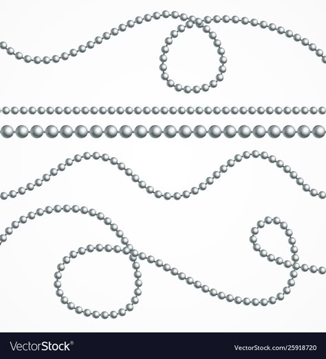 Pearl Chain Tattoo Design, Bead Tattoo Design, Beads Tattoo Design, Beads Illustration, Chain Tattoo Design, Bead Tattoo, Beads Tattoo, Chain Vector, Jewelry Tattoo Designs