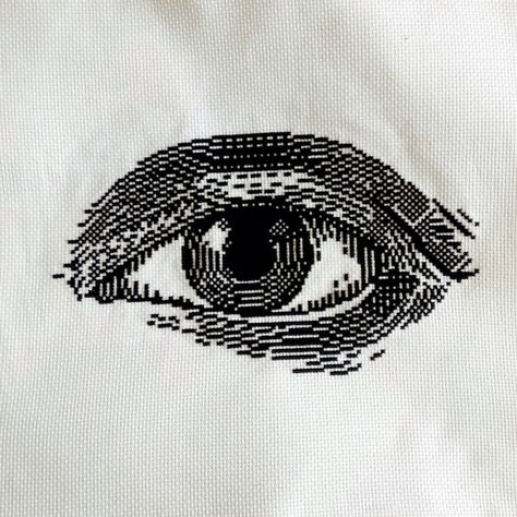 Eye Cross Stitch, Crochet Eyes, Blackwork Embroidery, Cross Stitch Tree, Needlepoint Patterns, Embroidery Craft, Tapestry Crochet, Alpha Patterns, Diy Embroidery