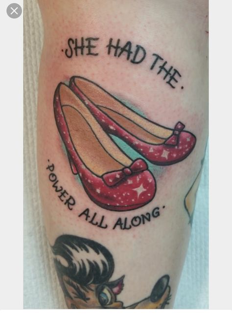 Ruby Red Slippers Tattoo, Wizard Of Oz Tattoo Simple, Ruby Slippers Tattoo, Plan Tattoo, Mum Tattoos, Wizard Of Oz Tattoo, Ryan Tattoo, Wicca Tattoo, Oz Tattoo