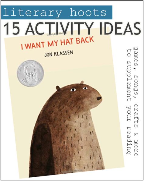 Giant Sketchbook, I Want My Hat Back, Dan Santat, Jon Klassen, Literature Activities, Family Literacy, Preschool Units, Author Studies, Library Programs