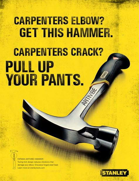 Hardware Creative Ads, Tools Advertising, Tool Poster, Copy Ads, Forks Design, Stanley Tools, Woodworking Store, Iron Tools, Woodworking Logo