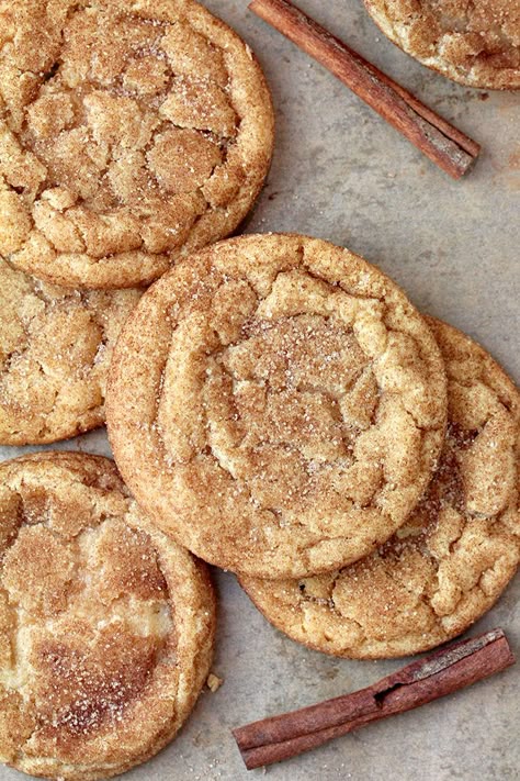 Big Chewy Snickerdoodle Cookies, Browned Butter Snickerdoodle Cookies, Snickerdoodle Cookies Brown Butter, Snickerdoodle Cookies Crispy, Coffee Snickerdoodle Cookies, Snickerdoodle Cookies Half Baked Harvest, Gooey Snickerdoodle Cookies, Large Snickerdoodle Cookies Recipe, Browned Butter Snickerdoodles