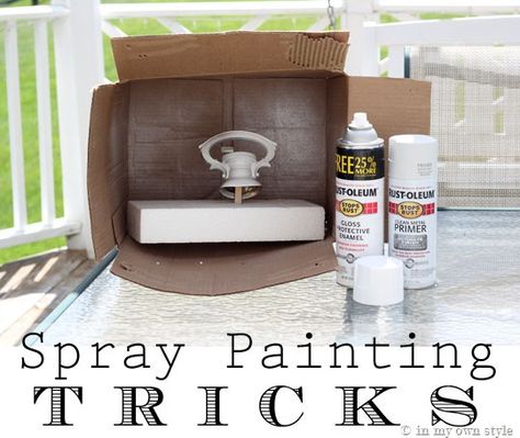 Spray-Painting-Tips-and-Tri Painting Tricks, Brass Light Fixture, Leftover Paint, Painted Trays, Gold Spray Paint, Paint Remover, Paint Supplies, Brass Lighting, Own Style