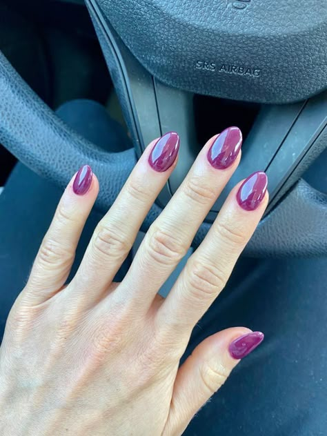 Almond Dip Tip Nails, Dip Nail Aesthetic, Dip Nails Aesthetic, Magenta Oval Nails, Dip Powder Nails Aesthetic, Trendy Almond Dip Nails, Tip With Dip Nails, Nails For Almond Shape, Almond Dip Nails Winter