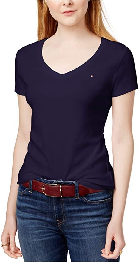 V Neck T Shirt Outfit, Tommy Clothes, T Initial, Sleeveless Blouses, Tommy Hilfiger Store, T Shirt Outfit, Random Fashion, Tommy Hilfiger Shorts, Performance Leggings