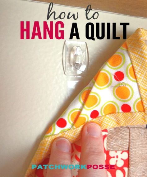 Quilted Wall Hangings Patterns Simple, Hang A Quilt On The Wall, Hanging Quilts On Wall Ideas, Quilt Wall Hangers, Quilt Hanger, Quilt Hanging, Quilt Hangers, Quilt Tips, Quilt Display