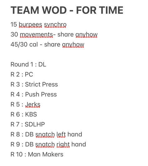 Team Wod, Partner Wod, Man Maker, Burpees, Pins