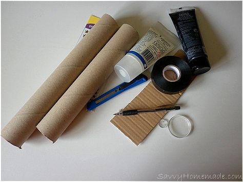 materials for a homemade telescope Homemade Telescope, Spy Gear For Kids, Telescope Art, Telescope Craft, Diy Telescope, Spy Kit, Astronomy Telescope, Spy Gear, Colored Tape