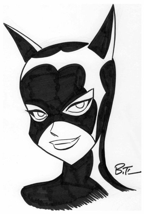 Catwoman animated Comic Art Catwoman Drawing, Batman Drawing, Drawing Eyes, Drawing Hair, Cat Woman, Bruce Timm, Batman And Catwoman, Batman Art, Book Art Drawings