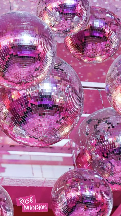 Disco Ball Screen Saver, Pink Mirrorball Aesthetic, Disco Pink Aesthetic, Sweet 16 Moodboard, Disco Date Party Sorority, Pink Disco Party Aesthetic, Pink Disco Ball Wallpaper, Disco Ball Wallpaper Iphone, Pink Disco Ball Aesthetic