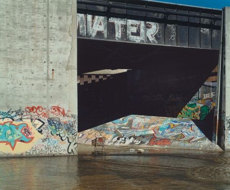 The Los Angeles River just above the Arroyo Seco, Los Angeles (Getty Museum) Los Angeles River, Getty Center, Getty Villa, J Paul Getty, Getty Museum, Museum Collection, The Leader, Abandoned Places, Great Wave