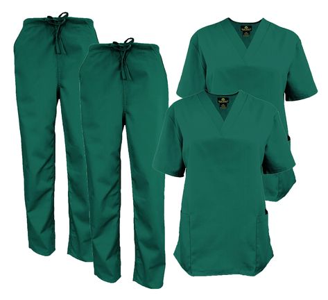 Hunter Green Scrubs Outfit, Stylish Scrubs Walmart, Green Figs Scrubs, Nurses Scrubs, Teal Scrubs Nursing, Surgical Green Scrubs, Green Scrubs, Medical Scrubs Outfit, Scrubs Outfit