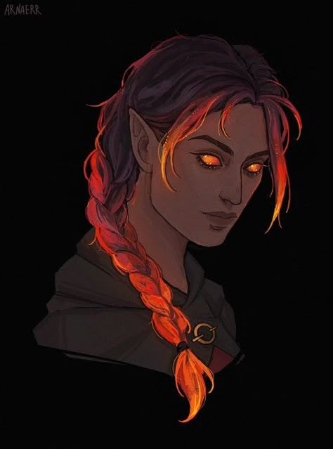 Fire Genasi, Pelo Anime, Elden Ring, Bloodborne, Dungeons And Dragons Characters, Dnd Art, Arte Fantasy, Fantasy Rpg, Fantasy Inspiration