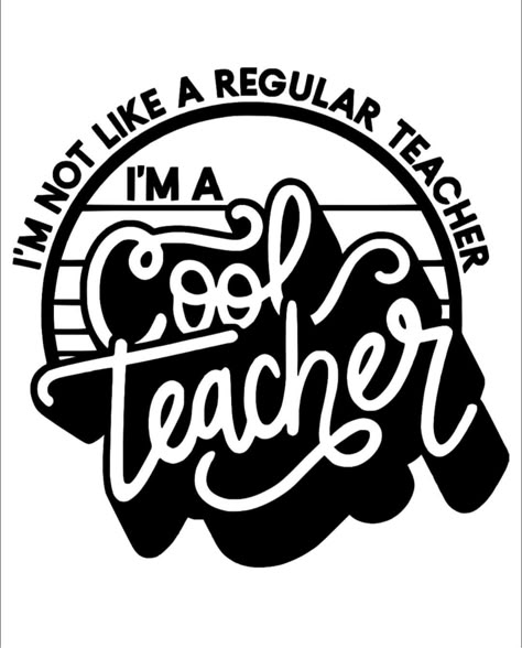 Teacher Svg Files Free, Teacher Svg Free, Teacher Shirts Svg, Silhouette Cameo Projects Beginner, Teacher Appreciation Svg, Diy Vinyl Projects, Cool Teacher, Teacher Boards, Cricut Expression