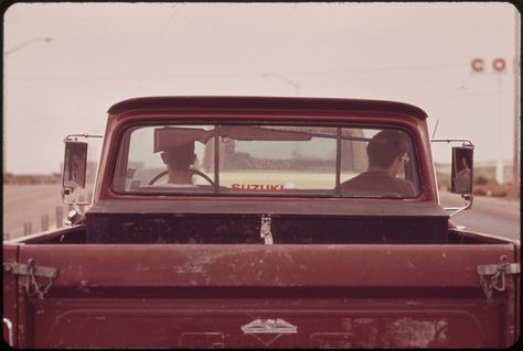 "Rifle in pickup truck," Wyoming. Boyd Norton, June 1973. Aristotle And Dante, Still Picture, Photo Maps, Secrets Of The Universe, College Park, I'm With The Band, Life Is Strange, Pickup Truck, Book Aesthetic