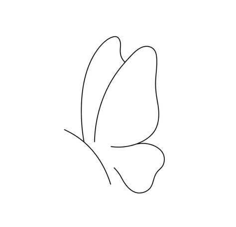 Butterfly Outline Tattoo Simple, Butterfly Outline Tattoo, Butterfly Outline, Bestie Tattoo, Outline Tattoo, Simple Butterfly, Sunflower Tattoos, Tattoo Outline, Dream Nails