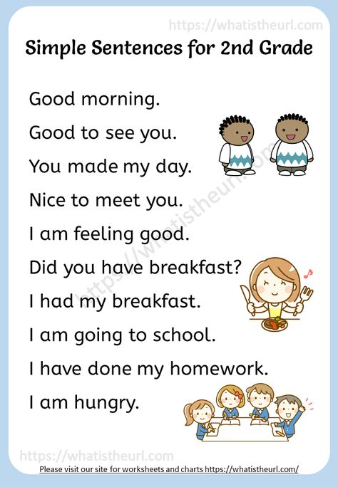 Simple Sentences for 2nd Grade Spoken English For Grade 1, Reading For Second Grade Student, Simple Sentences For Kids To Read, Simple Sentences Worksheet Grade 2, Reading Sentences Grade 2, Simple Sentences In English, English Sentences For Class 1, Sentence Reading For Grade 1, English For Grade 2 Student