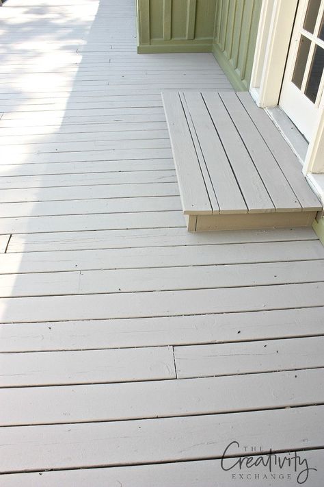 Painted Wood Deck, Deck Paint Colors, Best Paint For Wood, Deck Makeover, Porch Paint, Deck Colors, Porch Colors, Deck Paint, Painted Patio