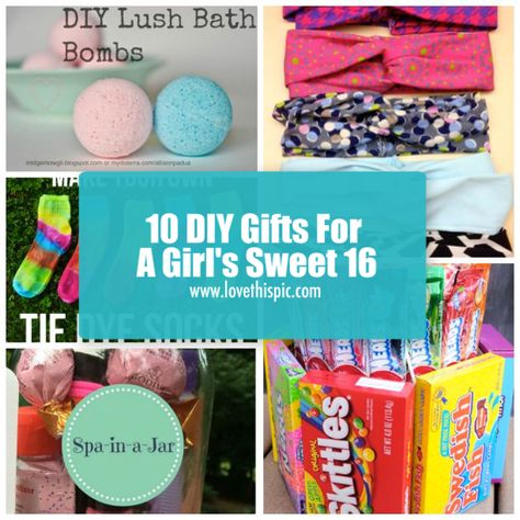 We have some creative sweet 16 gift ideas you can give your sister, daughter, niece and more Sweet 16 Gifts For Niece, Sweet 16 Gift Ideas Diy, Diy Sweet 16 Gifts, Sweet 16 Gift Basket Ideas 16th Birthday, Sweet 16 Diy Gift Ideas, 16 Days Of Gifts For Sweet 16, Sweet 16 Gift Ideas For Niece, Diy 16th Birthday Gifts, Sweet 16 Gift Basket Ideas