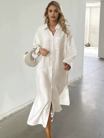 Women Dresses - These dresses offer a timeless and chic style for her Oversized Shirt Dress Outfit, Womens Lace Shorts, Shirt Dress For Women, Shirt Dress Outfit, Maxi Shirts, Strapless Floral Dress, Spring Skirts, Maxi Shirt Dress, Long Shirt Dress