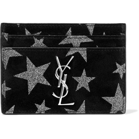 Saint Laurent Glittered suede cardholder ($230) ❤ liked on Polyvore featuring bags, wallets, black, glitter wallet, yves saint laurent wallet, glitter bag, suede bag and star bag Yves Saint Laurent Wallet, Tas Lv, Star Bag, Ysl Wallet, Glitter Bag, Suede Bag, Cute Wallets, Stockholm Fashion, Pretty Bags