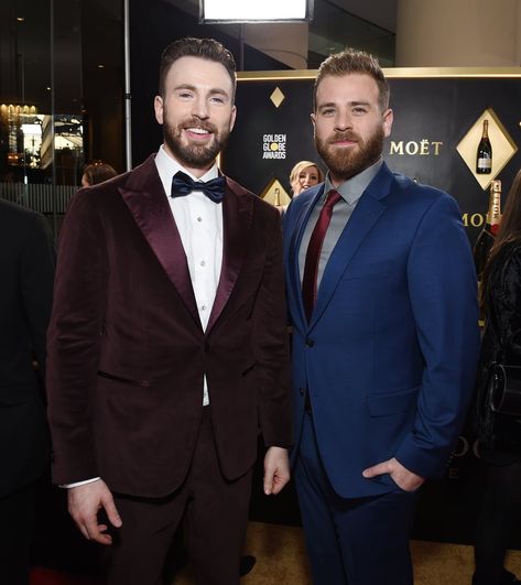 Chris Evans Brother, Golden Globes 2020, Scott Evans, Red Carpet Awards, Robert Evans, Chris Evans Captain America, And Peggy, Daniel Craig, Golden Globe Award