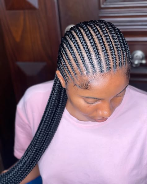 Straight Cornrows Braids, Cornrows Braids Natural Hair, Straight Cornrows, All Back Cornrows Hairstyles, All Back Cornrows, Marley Twist Styles, Straight Back Styles, Hairstyles With Natural Hair, Black Women Updo Hairstyles