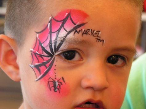 Boy Face Painting Ideas, Boy Face Painting, Spiderman Face Paint, Kids Face Painting Easy, Spider Man Face Paint, Spiderman Makeup, Superhero Face Painting, Mime Face Paint, Face Painting Tips