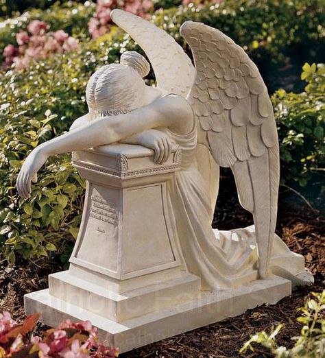 Grieving Angel Memorial Statue Memorial Statue, Memorial Statues, Angel Statue .:. Catholic Faith Store Angel Garden Statues, Statue Fountain, Victorian Angels, Outdoor Garden Statues, Memorial Statues, Weeping Angel, Garden Angels, Antique Stone, Angel Statues