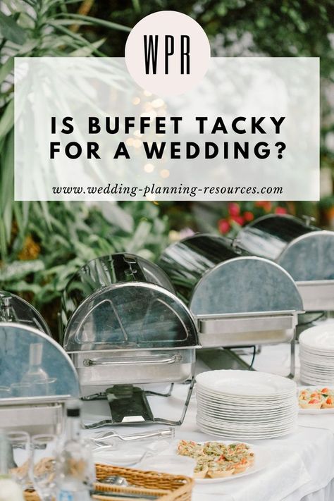 Buffet or not? Is buffet tacky for a wedding? Planning on doing a buffet-style wedding reception versus a plated dinner? Wondering how you are going to include buffet tables into your current floor plan? You got to the right place! In this guide, we will help you design and creatively set up your buffet tables without being tacky! Yes! We are keeping your wedding buffet classy! How To Set Up A Buffet Table For A Wedding, Buffet At Wedding Receptions, Wedding Table Setting For Buffet Dinner, Classy Wedding Buffet, Wedding Reception Buffet Table Display, Table Setting For Buffet Wedding, Wedding Table Settings Buffet, Buffet Table Ideas Decor Wedding, Wedding Buffet Decor